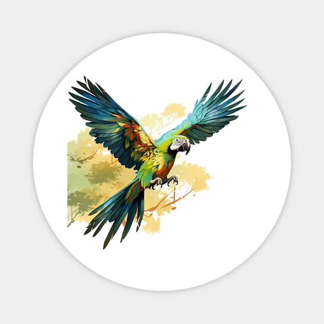 Military Macaw Magnet by zooleisurelife
